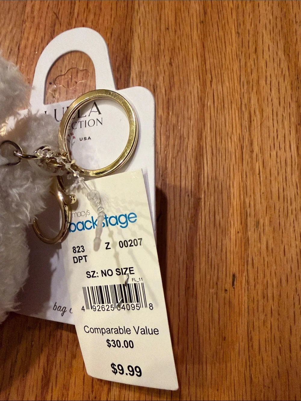 Lulla Collection Bunny Monster Plush Keychain Bag Charm Cream NWT Cute Kawaii